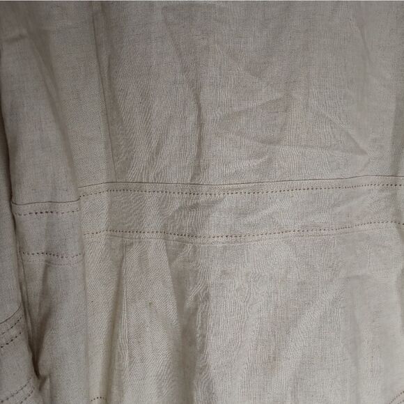 NWT Sag Harbor 16 LINENBlend 3/4 Slve CreamCrochetEmbroideryButtonUp Women'sTop. - Picture 4 of 7
